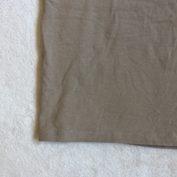 Taupe Brown Cotton Scoop Neck Staple Tank Top - Picture 2 of 4